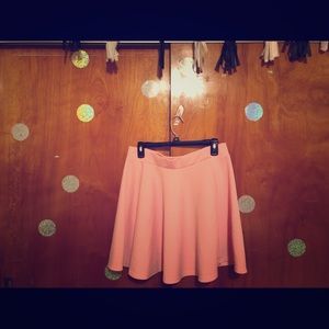 Casual Pink Skater Skirt